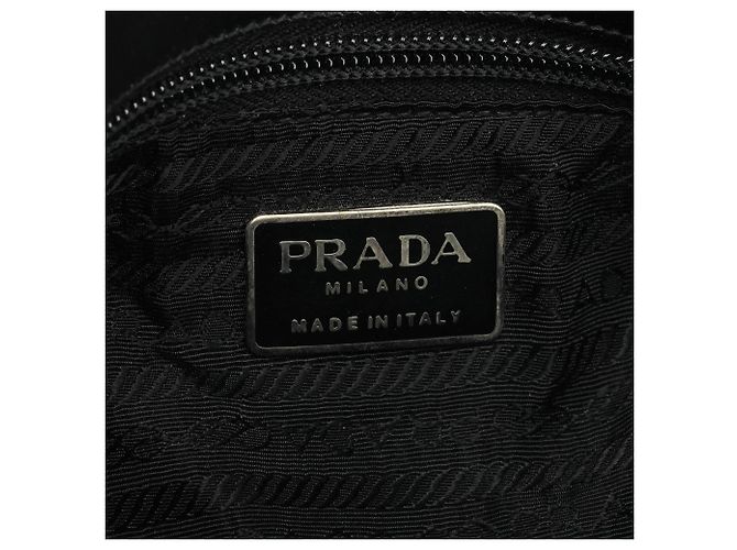 Prada Borsa a tracolla Vitello Metal in pelle di vitello nera - vista 12