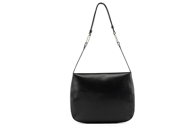 Prada Borsa a tracolla Vitello Metal in pelle di vitello nera - vista 3
