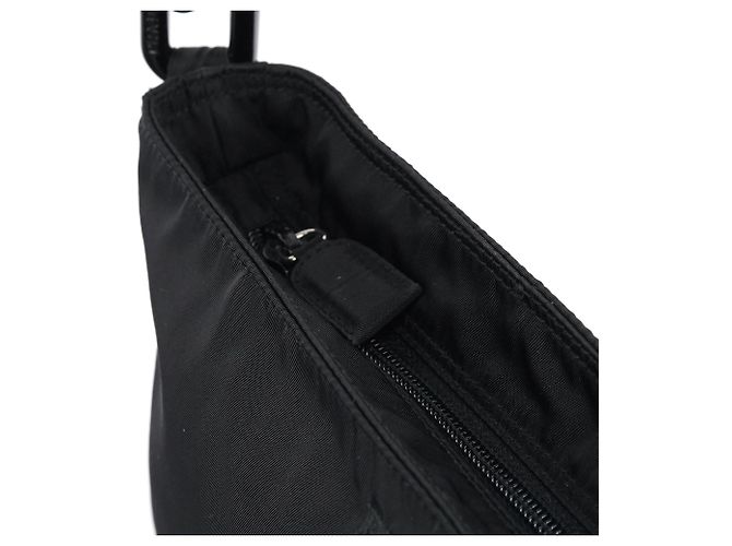 Prada Borsa a tracolla con catena Swing in nylon Tessuto nero 1996 - vista 11