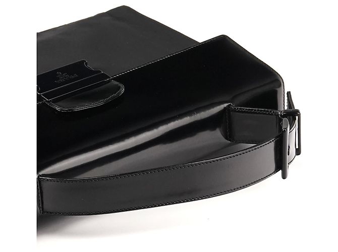 Prada Borsa a mano in nylon Tessuto Spazzolato nera - vista 11
