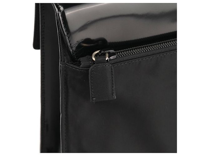 Prada Borsa a mano in nylon Tessuto Spazzolato nera - vista 7