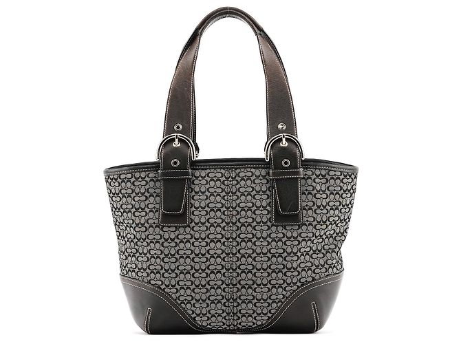 Coach Borsa Tote 6383 Grey Black Signature Soho - vista 3