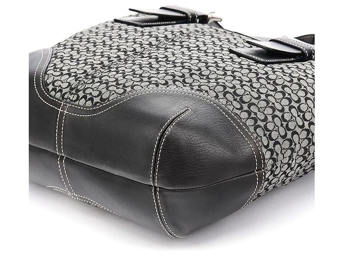 Coach Borsa Tote 6383 Grey Black Signature Soho - vista 8