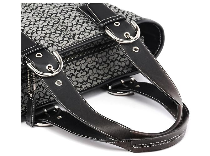 Coach Borsa Tote 6383 Grey Black Signature Soho - vista 9