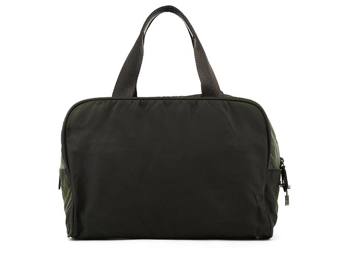 Prada Saco Tote Green Tessuto Nylon Key-Lock - vista 3