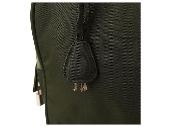 Prada Saco Tote Green Tessuto Nylon Key-Lock - vista 7