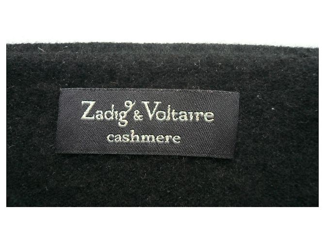 Zadig & Voltaire Peter C schwarzer Kaschmirpullover V-Ausschnitt - Ansicht 2