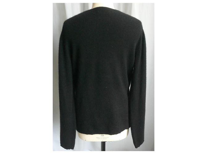 Zadig & Voltaire Peter C schwarzer Kaschmirpullover V-Ausschnitt - Ansicht 3