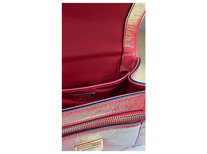 Borsa a tracolla Lancel in pelle rosso iridescente - vista 2