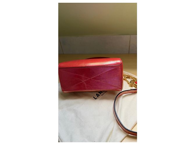 Borsa a tracolla Lancel in pelle rosso iridescente - vista 5