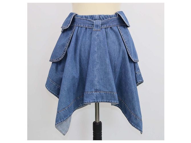 Minifalda cargo con cinturón de denim azul Loewe - vista 3
