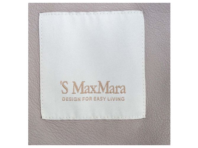 Autre Marque Giacca lunga in camoscio beige S'Max Mara - vista 5