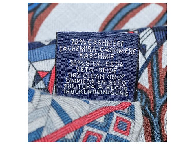 Hermès Hermes Multicolor Cashmere Silk Le Jaguar Et Le Colibri Shawl - vista 10