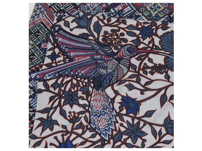 Hermès Hermes Multicolor Cashmere Silk Le Jaguar Et Le Colibri Shawl - vista 3