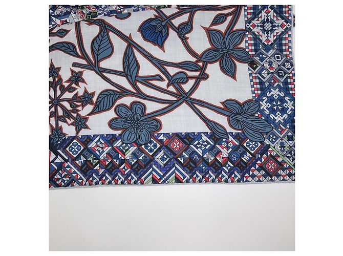 Hermès Hermes Multicolor Cashmere Silk Le Jaguar Et Le Colibri Shawl - vista 6