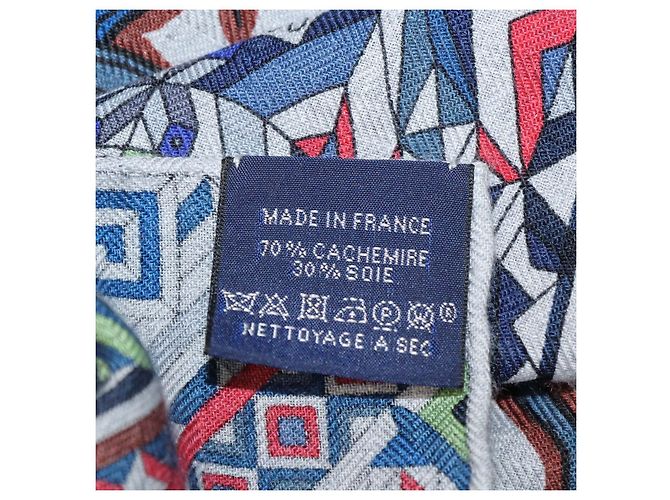 Hermès Hermes Multicolor Cashmere Silk Le Jaguar Et Le Colibri Shawl - vista 9
