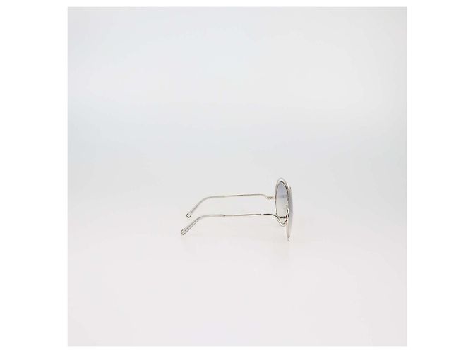 Chloé Chloe Gold,Light Blue Gradient Carlina Round Sunglasses - vista 3