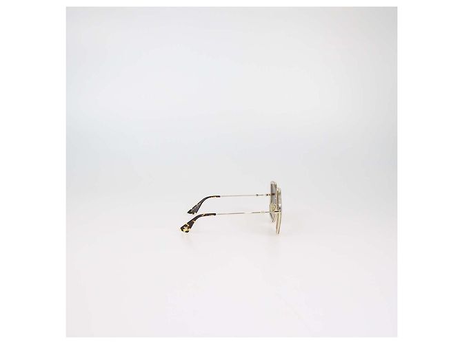 Gucci Occhiali da sole oversized sfumati Oro, Nero - vista 3