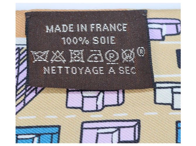 Hermès Hermes Multicolor Silk Pantin City Print Twilly - vista 8