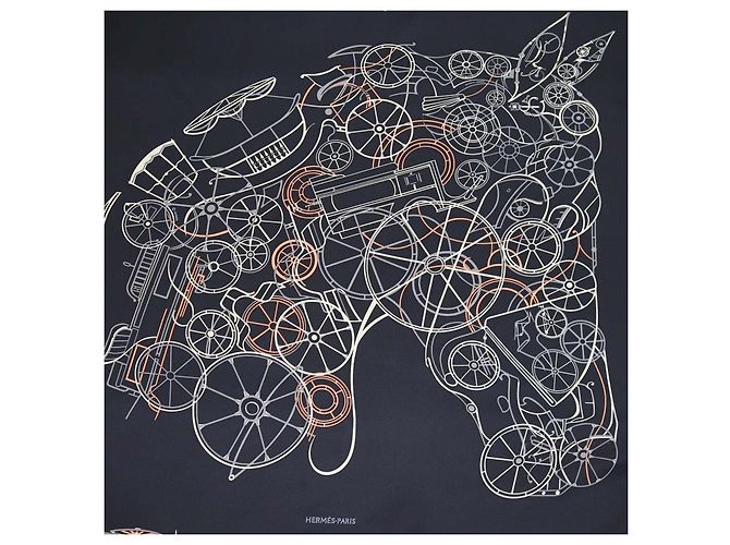 Hermès Hermes Complication Equestre Seidentuch multicolor 90 - Ansicht 2