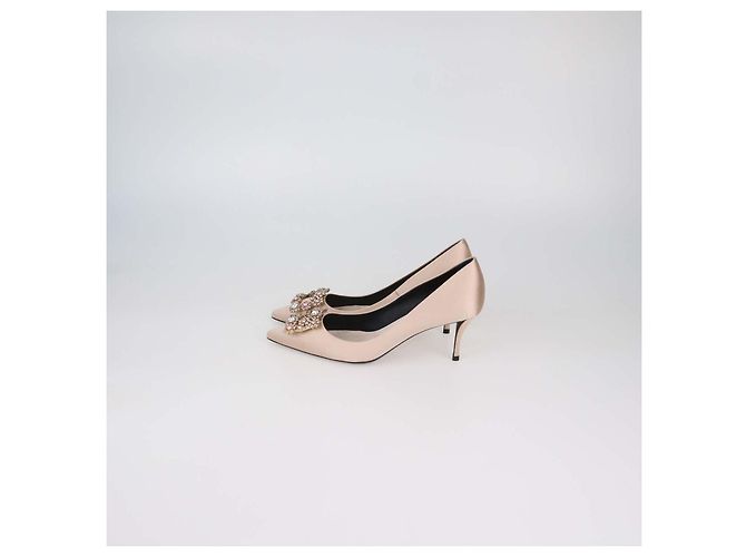 Décolleté Efflorescence in raso rosa Roger Vivier - vista 4