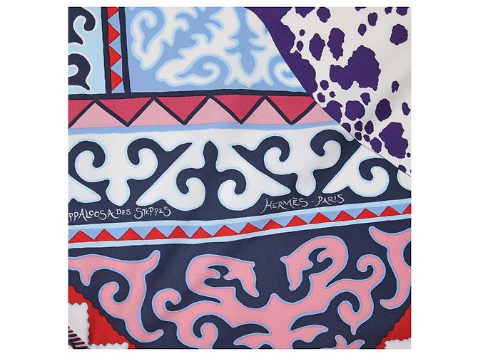Hermès Foulard Hermes Multicolor Silk Appaloosa des Steppes 90 - vista 3
