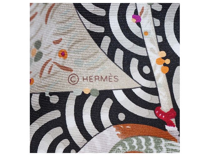 Hermès Foulard Hermes Bateau Fleuri in seta multicolore 90 - vista 7