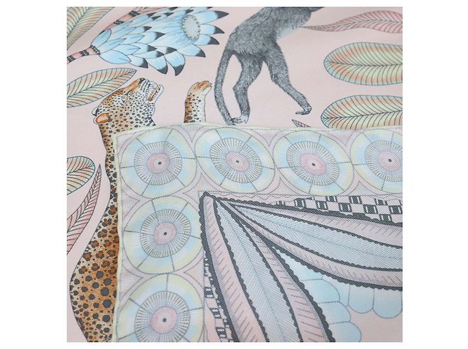 Hermès Lenço de bolso Hermes Multicolor Silk The Savana Dance - vista 4
