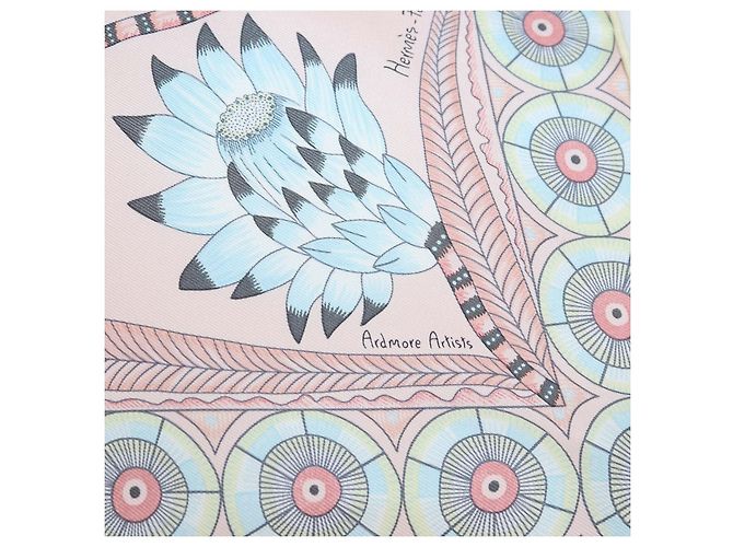 Hermès Lenço de bolso Hermes Multicolor Silk The Savana Dance - vista 6
