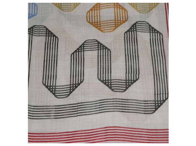 Hermès Hermes Multicolor Cashmere Rubans d'Hermes Rechteckiger Schal - Ansicht 2