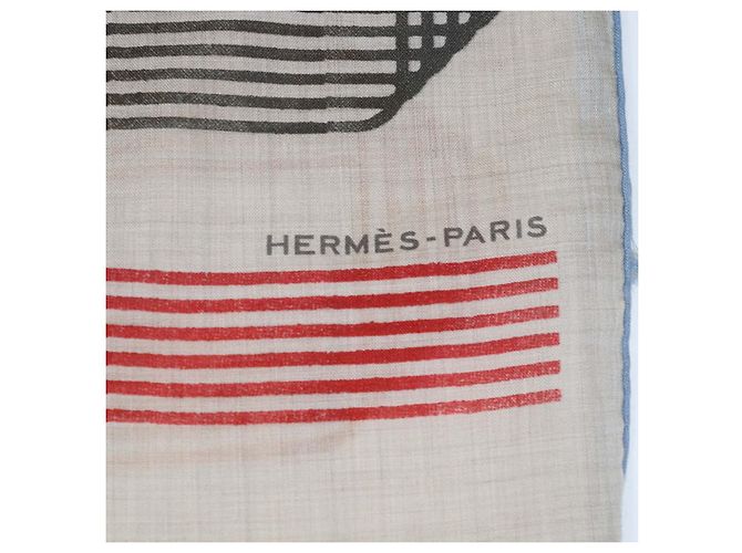 Hermès Hermes Multicolor Cashmere Rubans d'Hermes Rechteckiger Schal - Ansicht 3