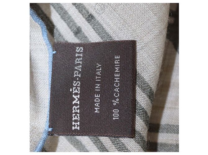 Hermès Hermes Multicolor Cashmere Rubans d'Hermes Rechteckiger Schal - Ansicht 5
