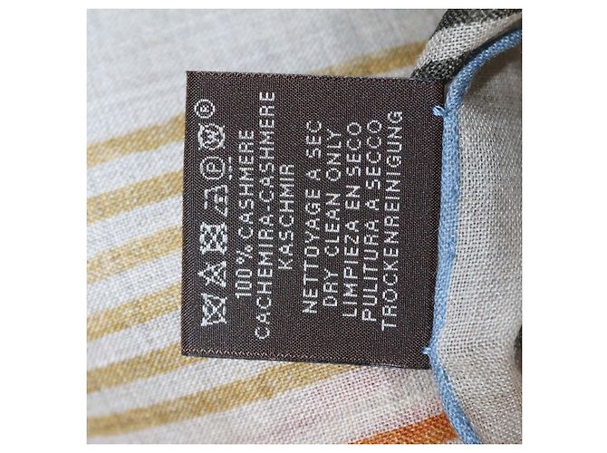 Hermès Hermes Multicolor Cashmere Rubans d'Hermes Rechteckiger Schal - Ansicht 6
