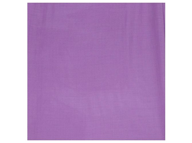 Hermès Sciarpa in cashmere e lana viola Hermes - vista 2