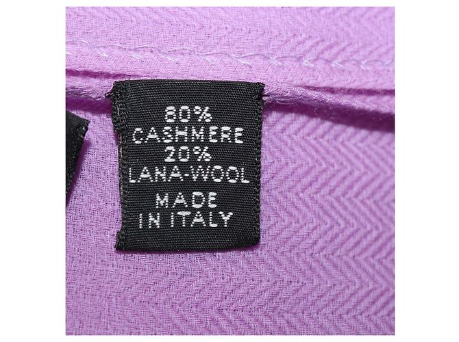 Hermès Sciarpa in cashmere e lana viola Hermes - vista 4