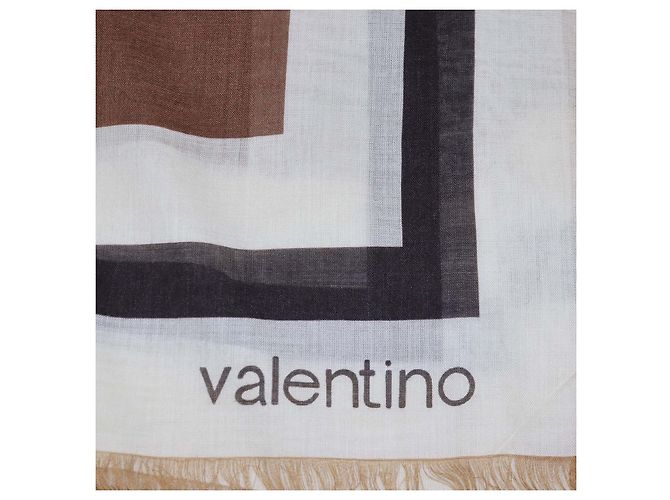 Sciarpa Valentino in cashmere multicolore con stampa leopardata - vista 2