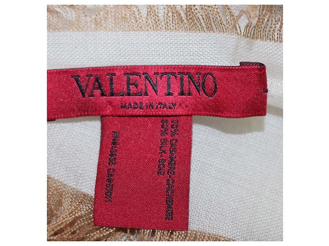 Sciarpa Valentino in cashmere multicolore con stampa leopardata - vista 4