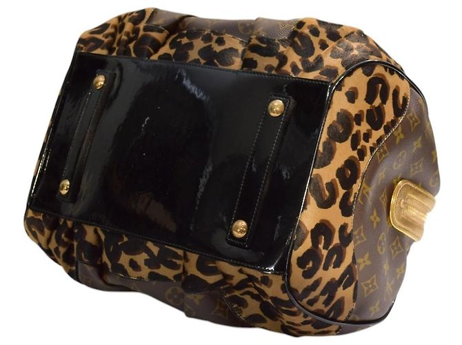 Louis Vuitton Stephen Sprouse Borsa Duffle Monogram Leopard - Oro Metallizzato - vista 10