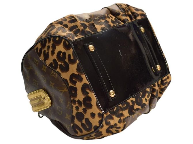 Louis Vuitton Stephen Sprouse Borsa Duffle Monogram Leopard - Oro Metallizzato - vista 11