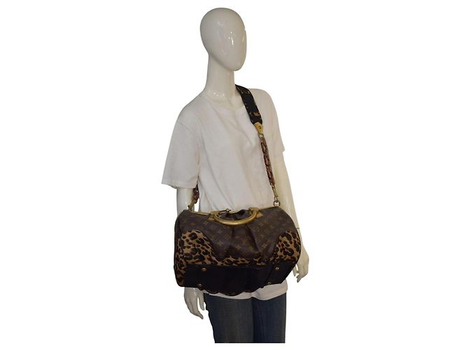 Louis Vuitton Stephen Sprouse Borsa Duffle Monogram Leopard - Oro Metallizzato - vista 18