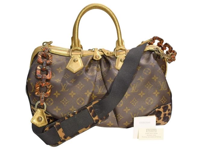 Louis Vuitton Stephen Sprouse Borsa Duffle Monogram Leopard - Oro Metallizzato - vista 2