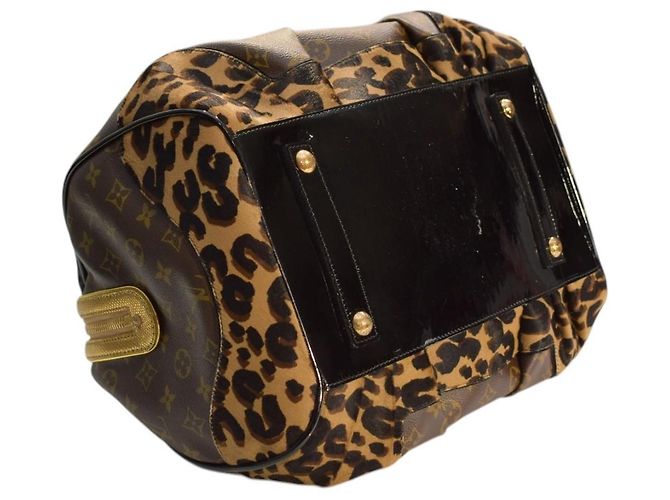 Louis Vuitton Stephen Sprouse Borsa Duffle Monogram Leopard - Oro Metallizzato - vista 9