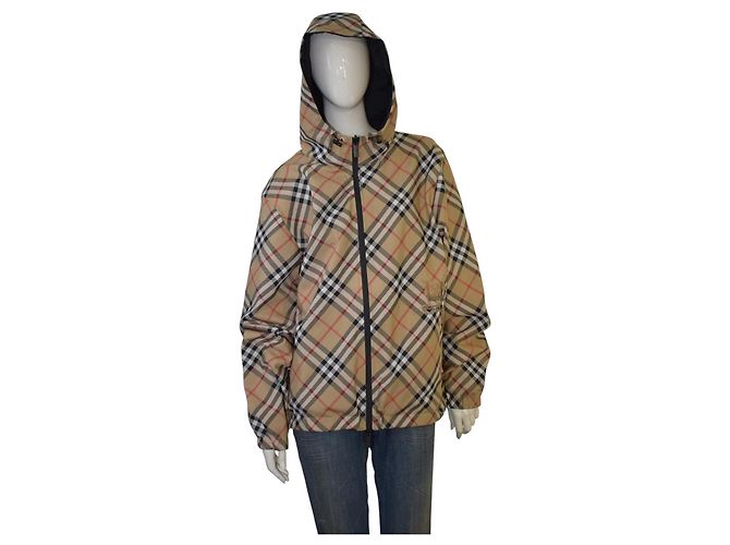Burberry Giacca Antivento Reversibile Nova Check e Nero - vista 6