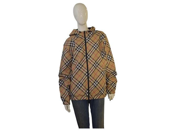 Burberry Giacca Antivento Reversibile Nova Check e Nero - vista 7