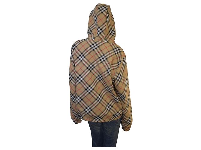 Burberry Giacca Antivento Reversibile Nova Check e Nero - vista 8