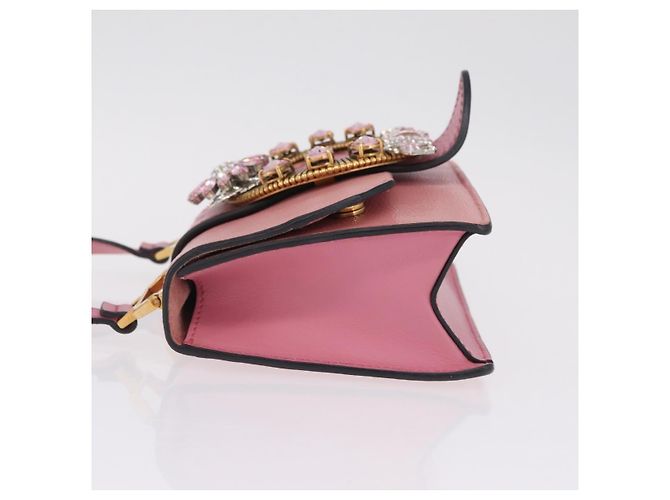 Miu Miu Madras Crystal Flap Leather Small - vista 4