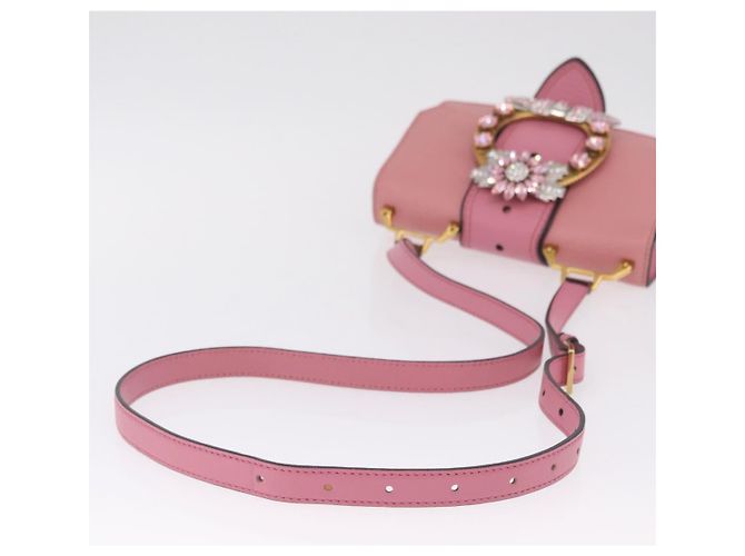 Miu Miu Madras Crystal Flap Leather Small - vista 7
