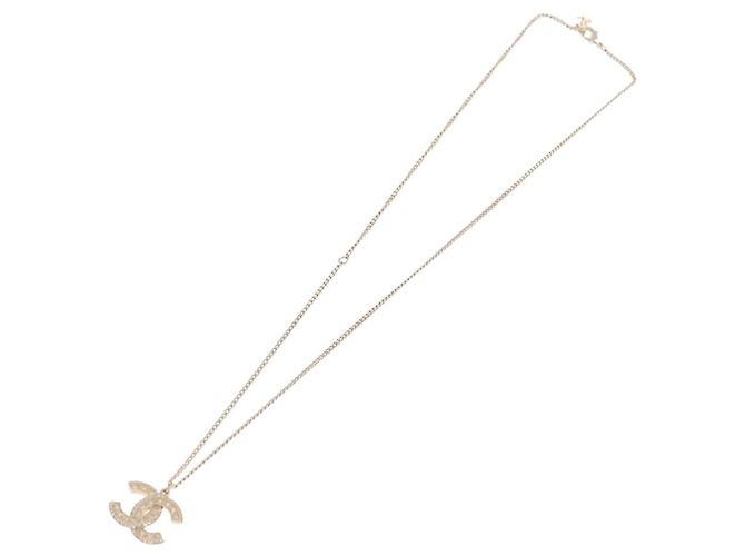 Pendente Chanel Multi-Logo inciso CC in metallo con cristalli - vista 2
