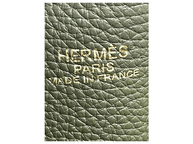 Hermès Borsa Tote Reversibile in Pelle Verde e Bianca - vista 10