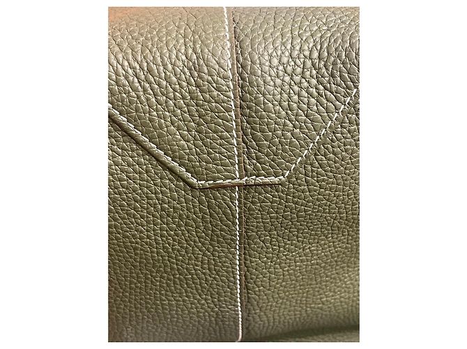 Hermès Borsa Tote Reversibile in Pelle Verde e Bianca - vista 14